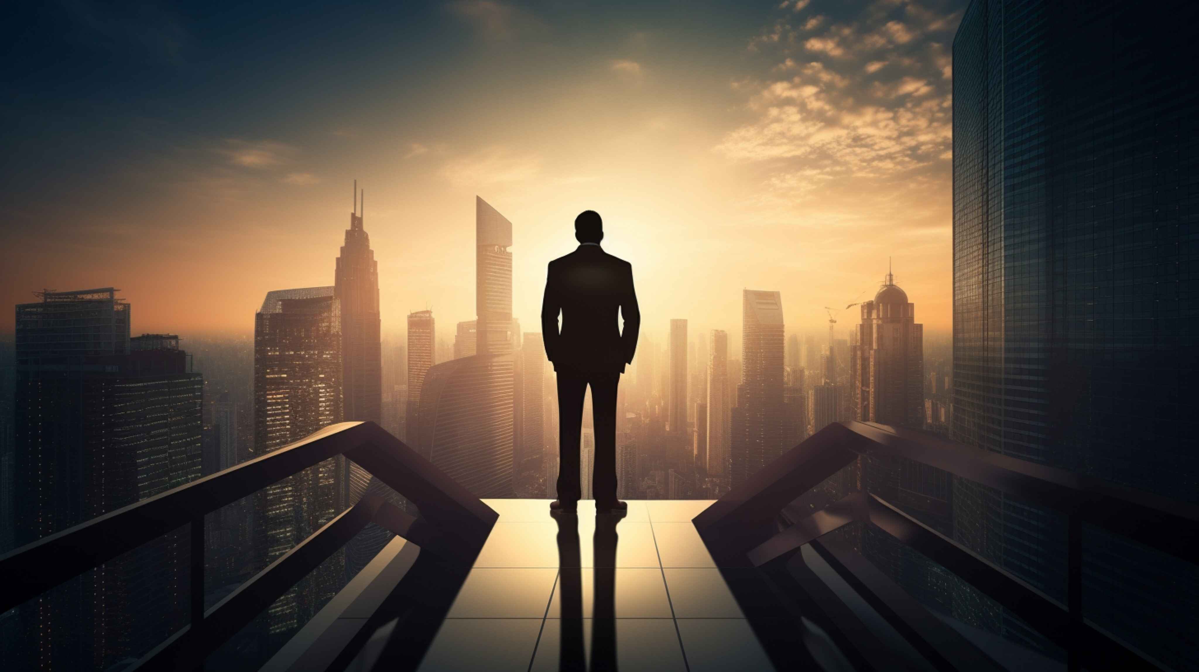 city-businessman-standing-on-skyscraper-back-lit-silhouet